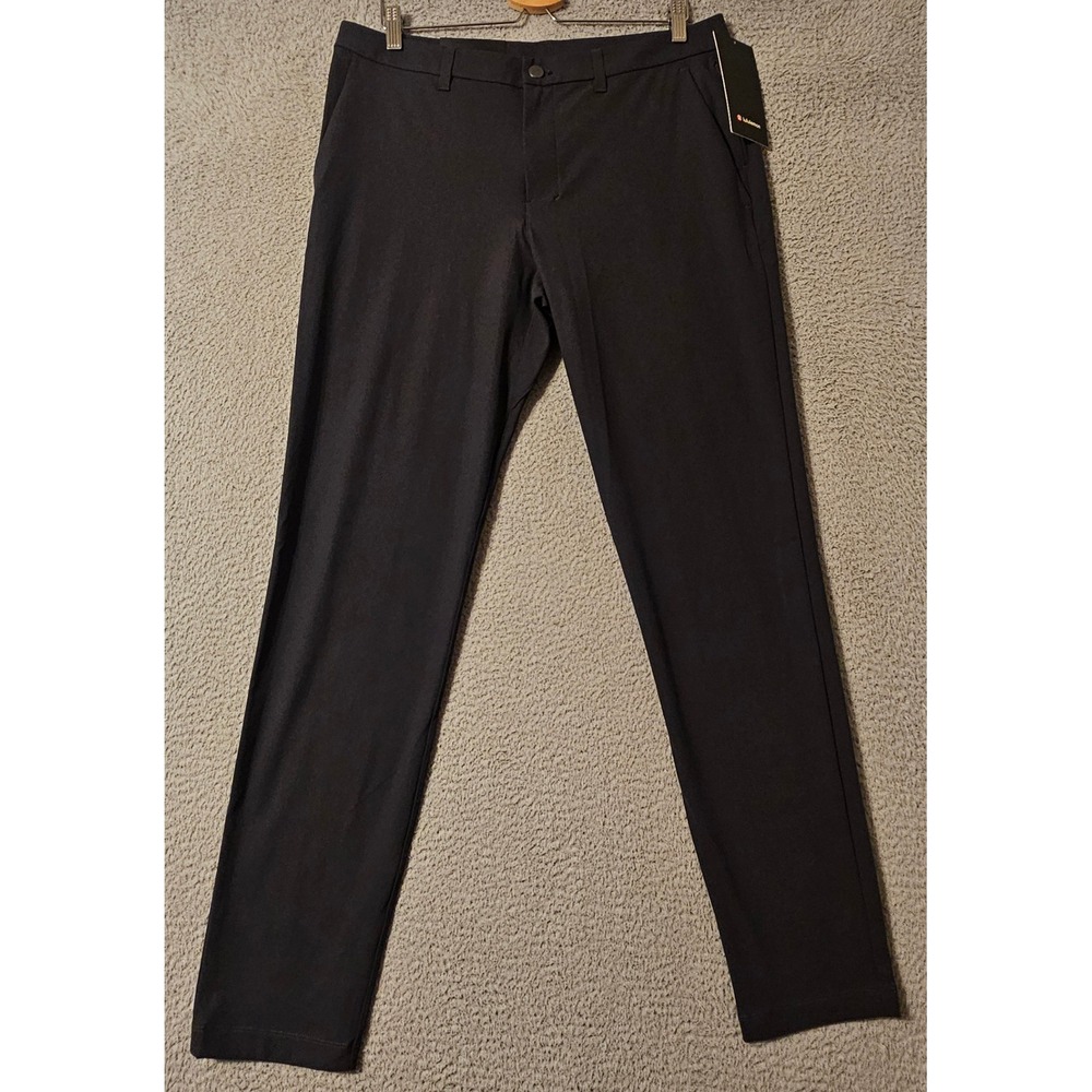 Lululemon ABC Slim Fit Trouser Size 34 x 33 Warpstreme Obsidian Grey LM5AQZS